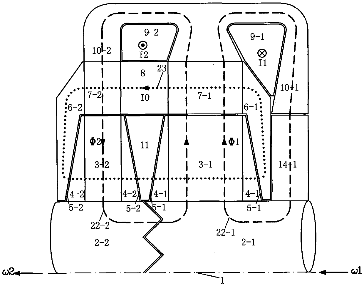 Wind power generation system with unipolar DC electromagnetic drive