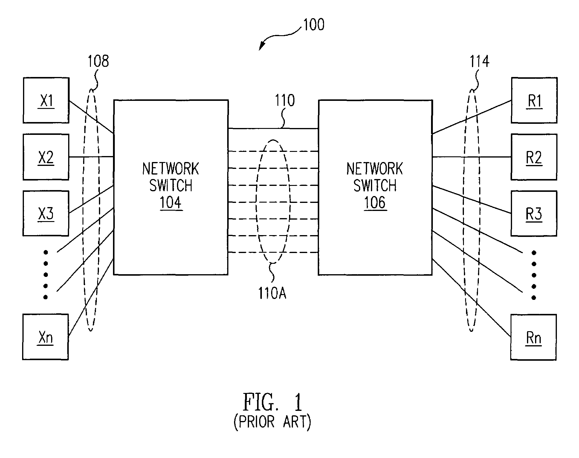 Virtual load balancing across a network link