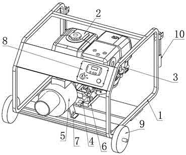 Movable intelligent diesel engine type water pump