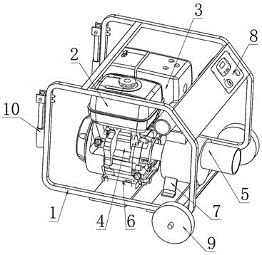 Movable intelligent diesel engine type water pump