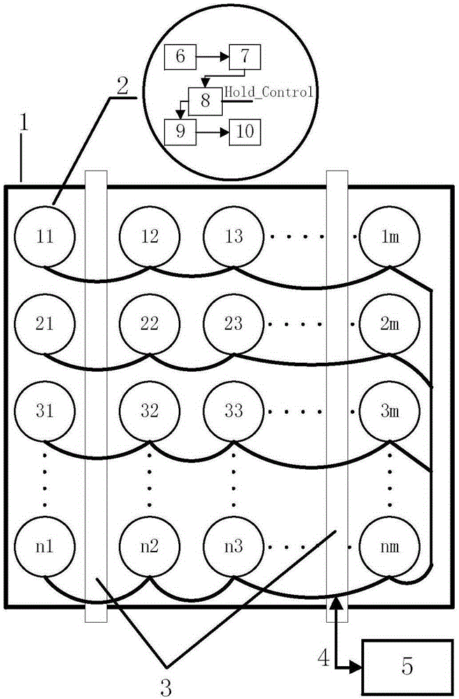 Space magnetic field intensity distributed synchronous detection device and method