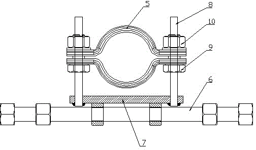 Heat-collecting pipe support of groove-type solar-energy heat collector