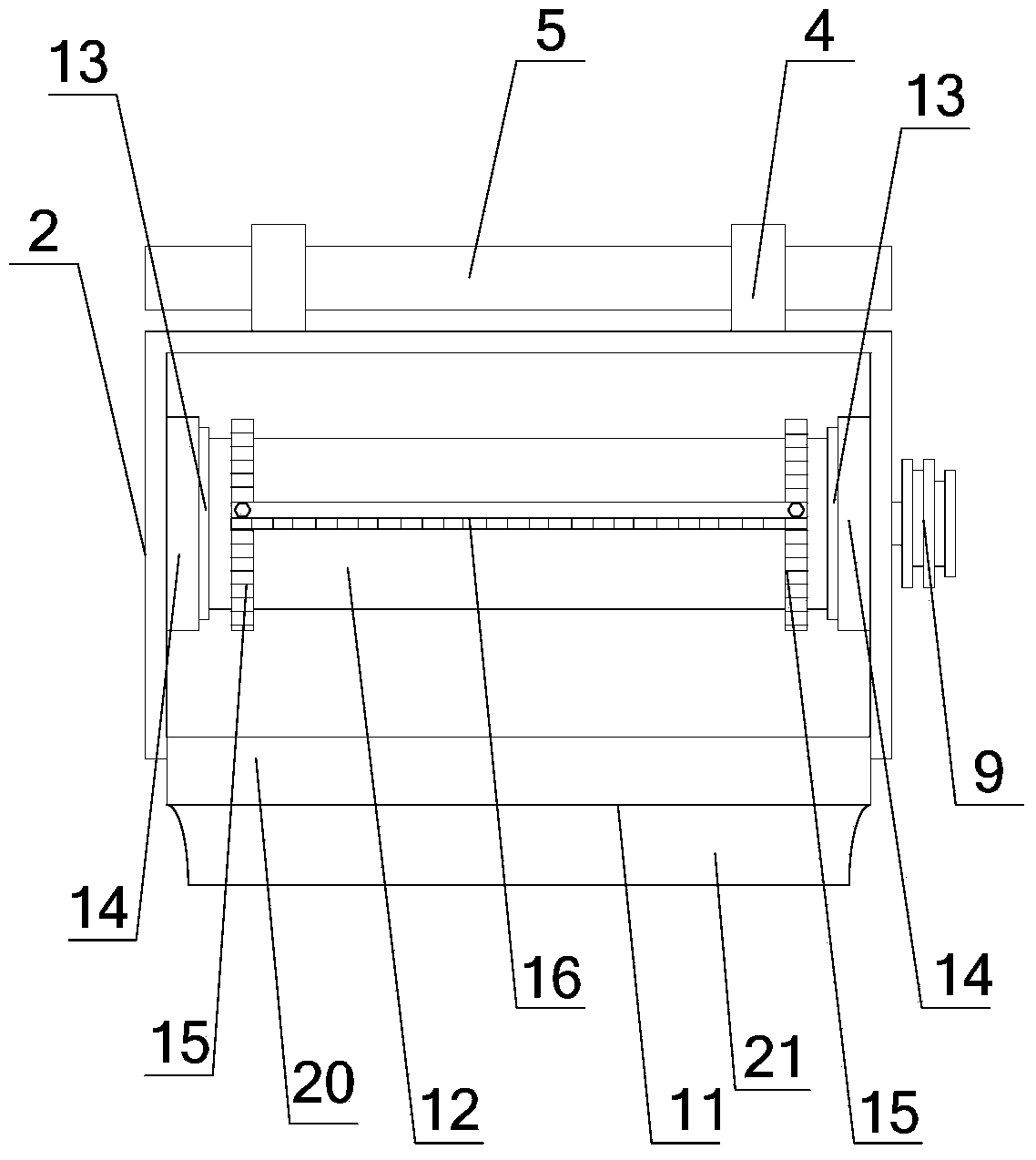 Grass feeding mechanism of combine harvester