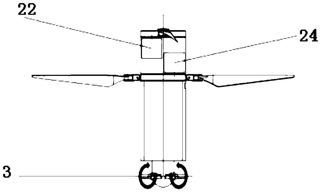 Attitude control system for coaxial double-propeller spacecrafts