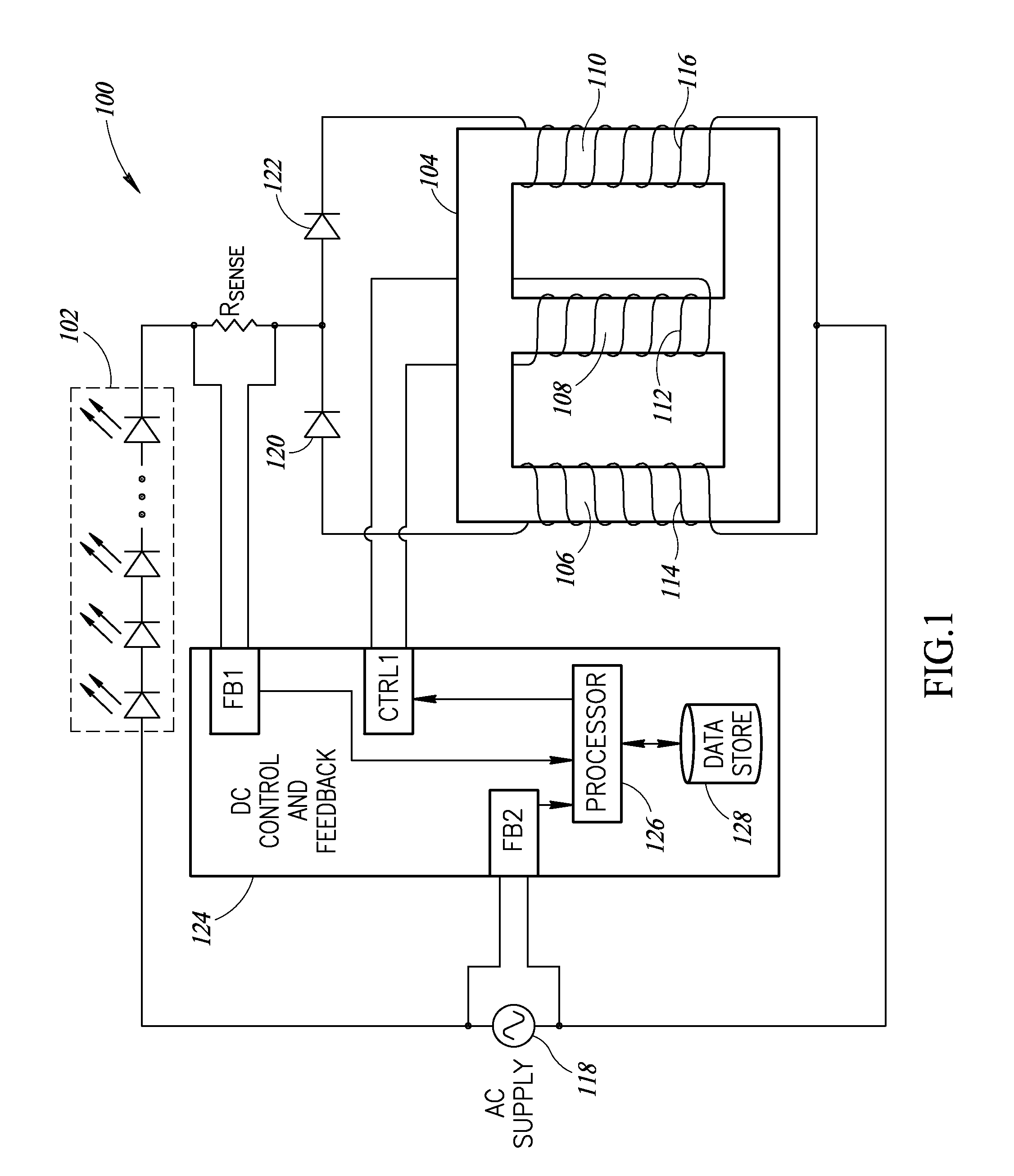 High efficiency power controller for luminaire