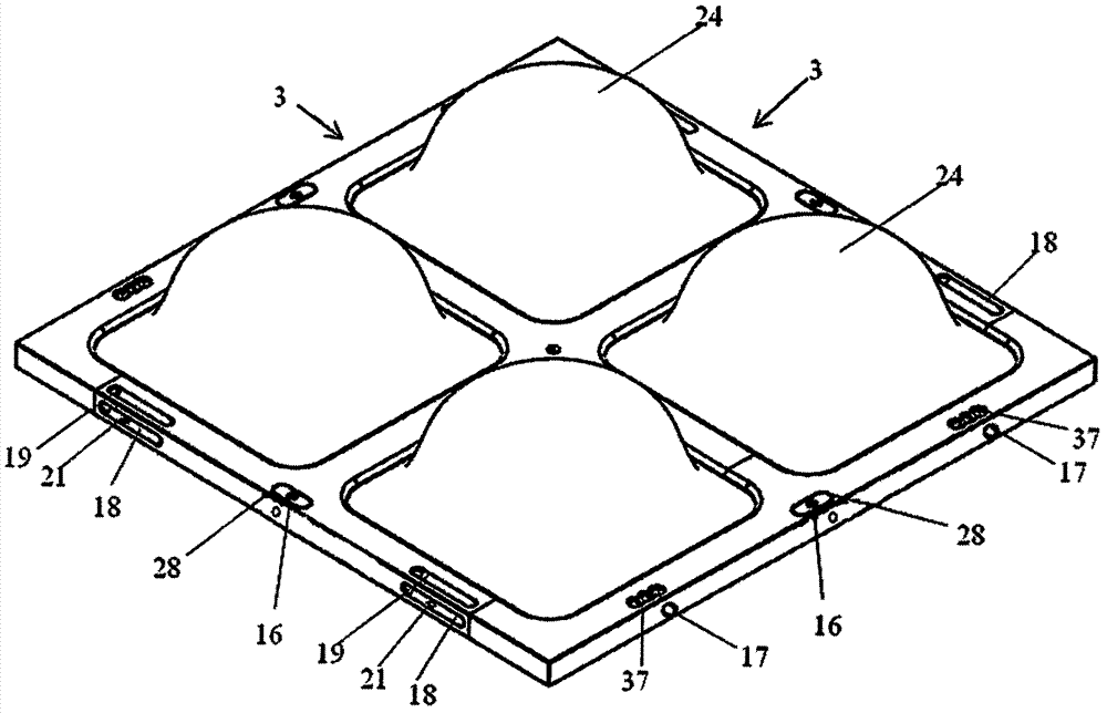 Dismountable-mountable and capacity-increasable jointed board type turnover box provided with shock mitigation system