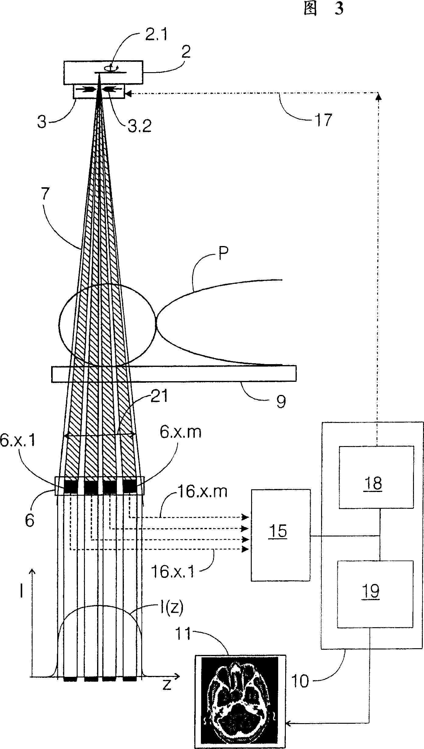 Diaphragm regulating method of computer lamination contrast and computer lamination contrast apparatus