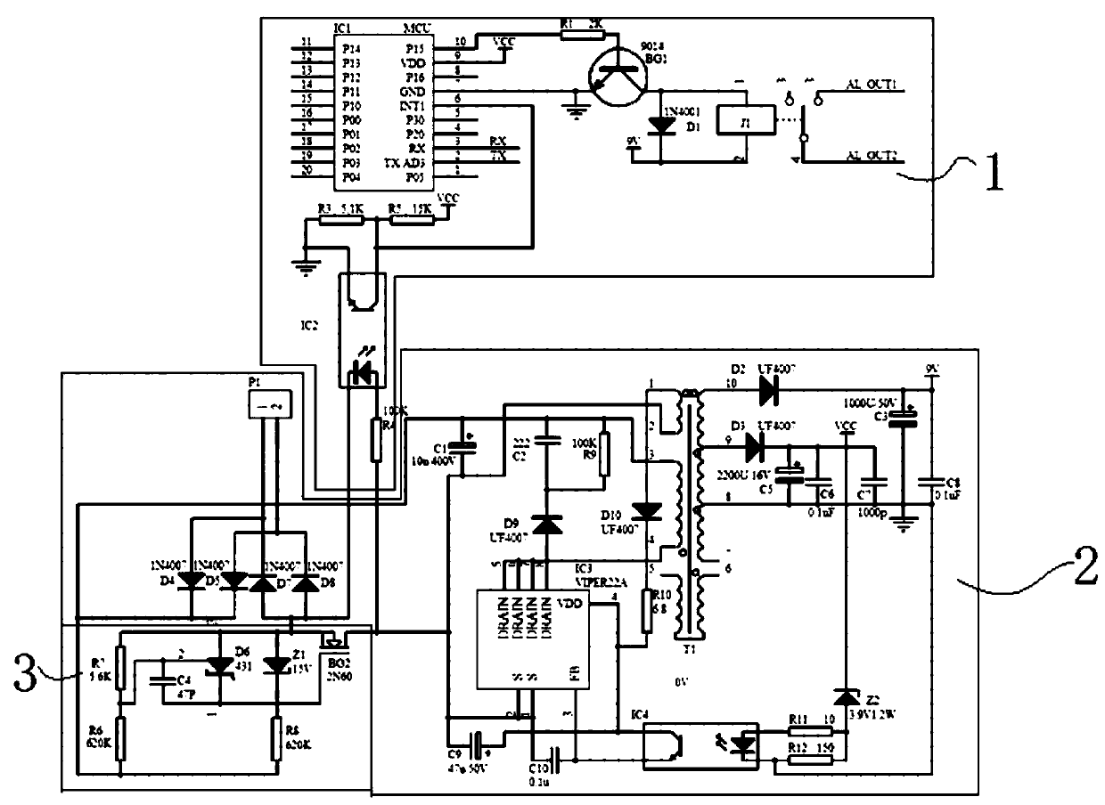 Novel AC voltage detection protection circuit and method