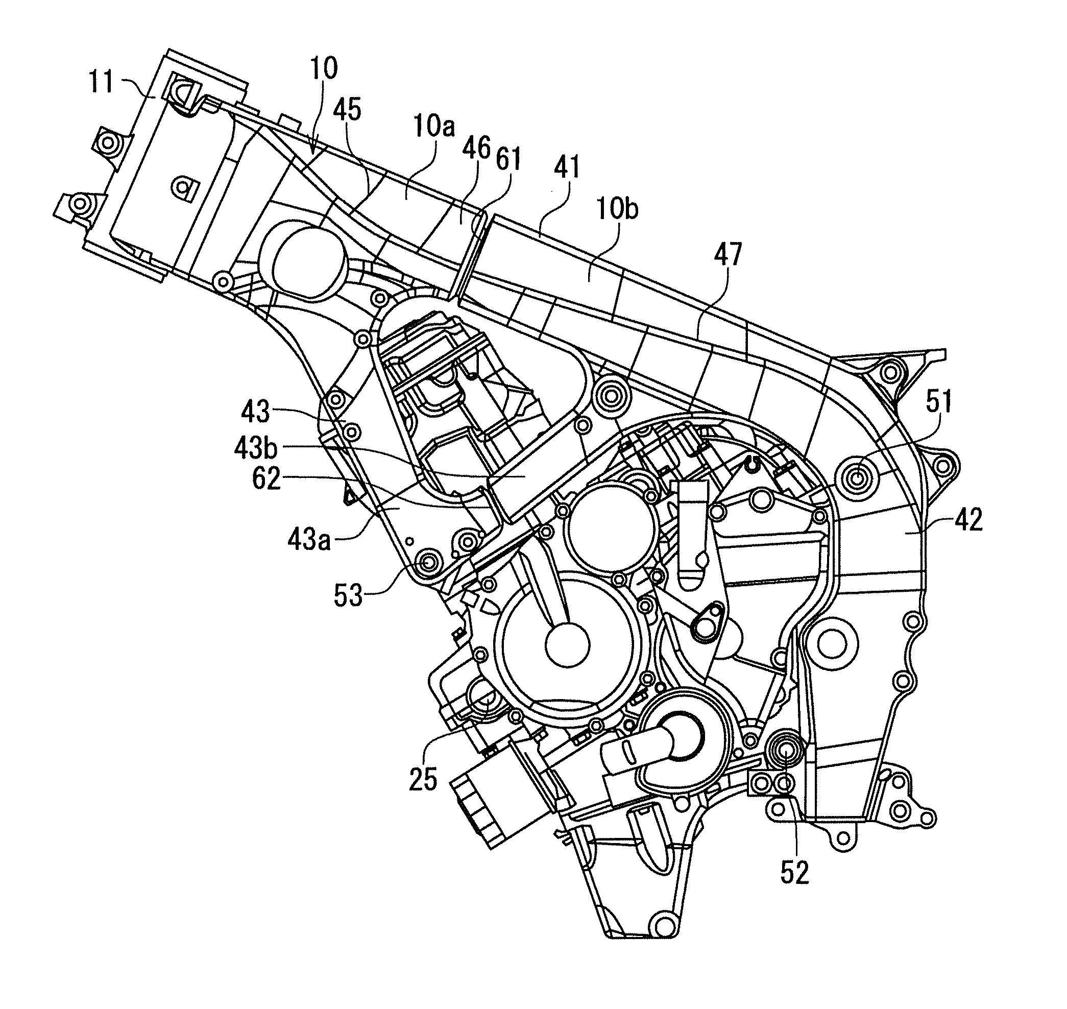 Vehicle body frame of motorcycle