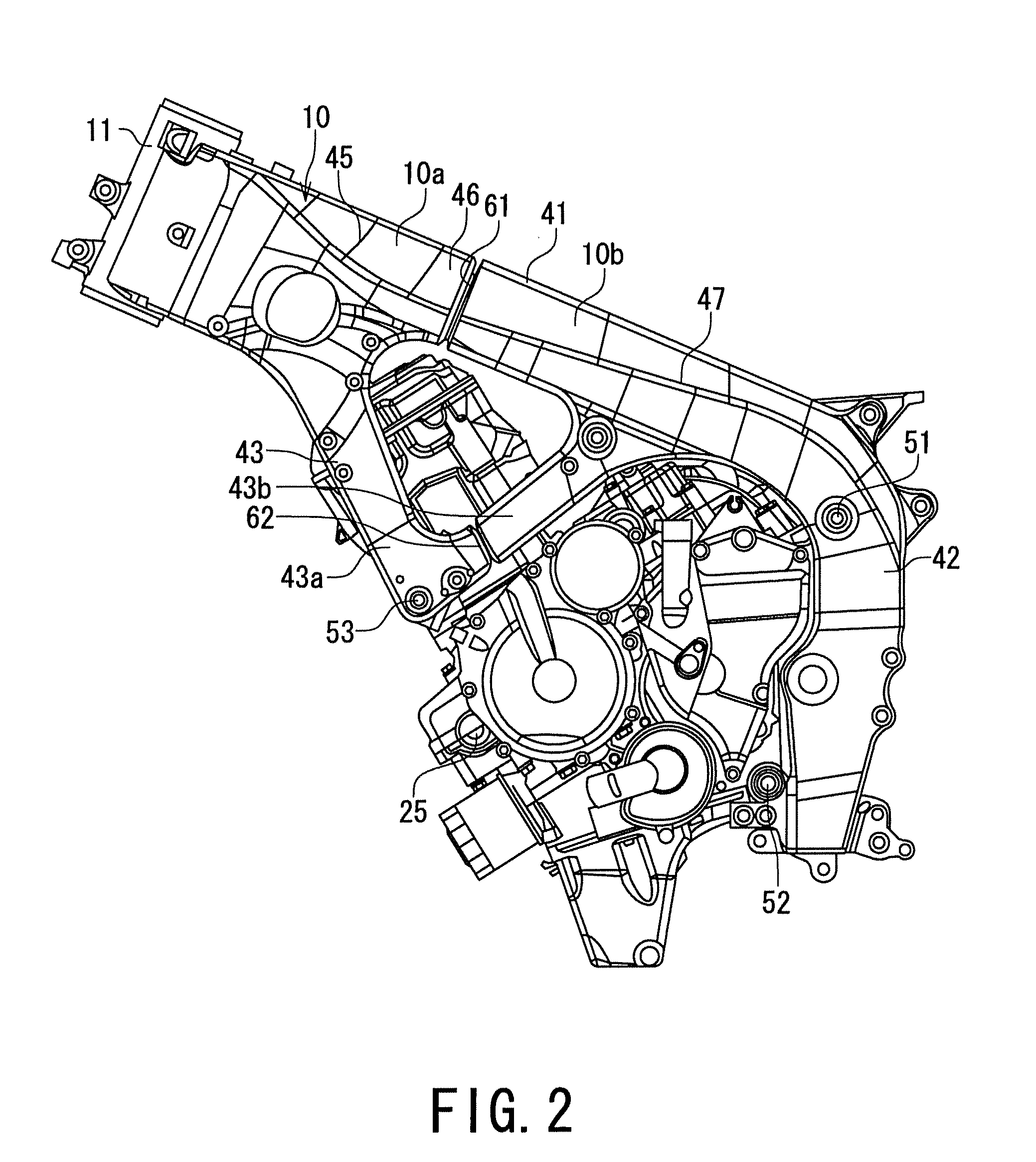 Vehicle body frame of motorcycle