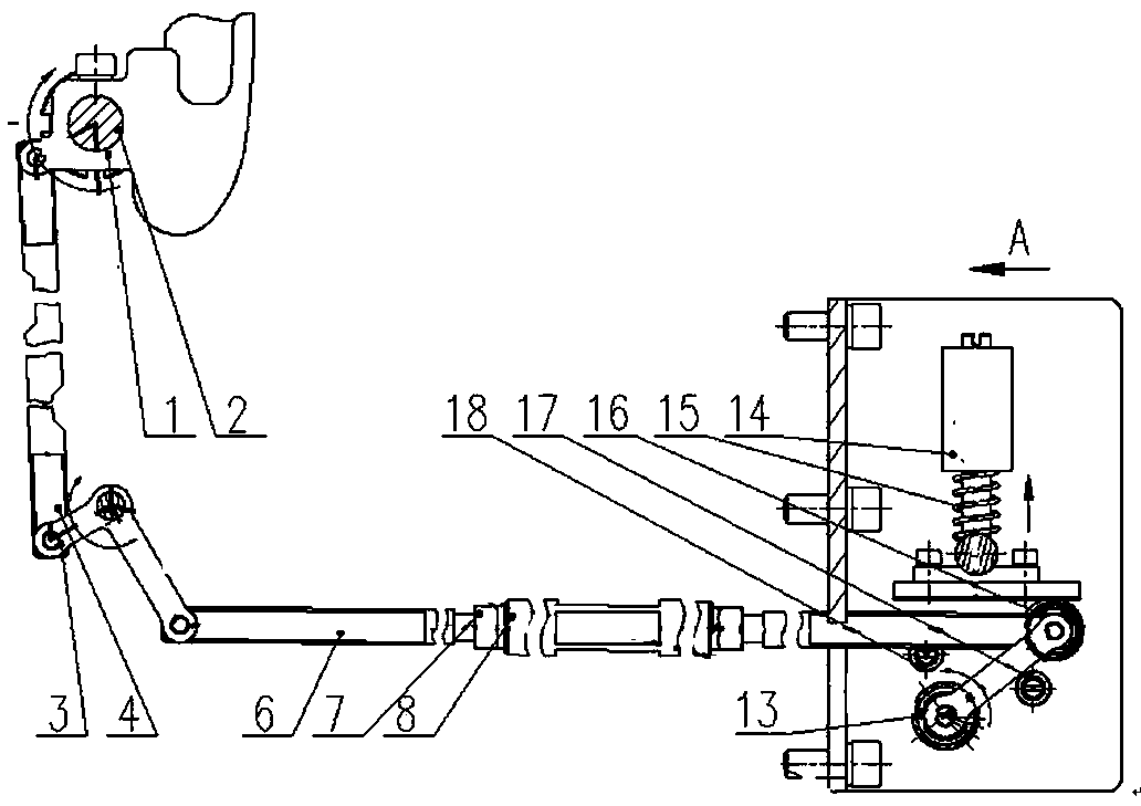 Linkage mechanism and safety door manual unlocking device