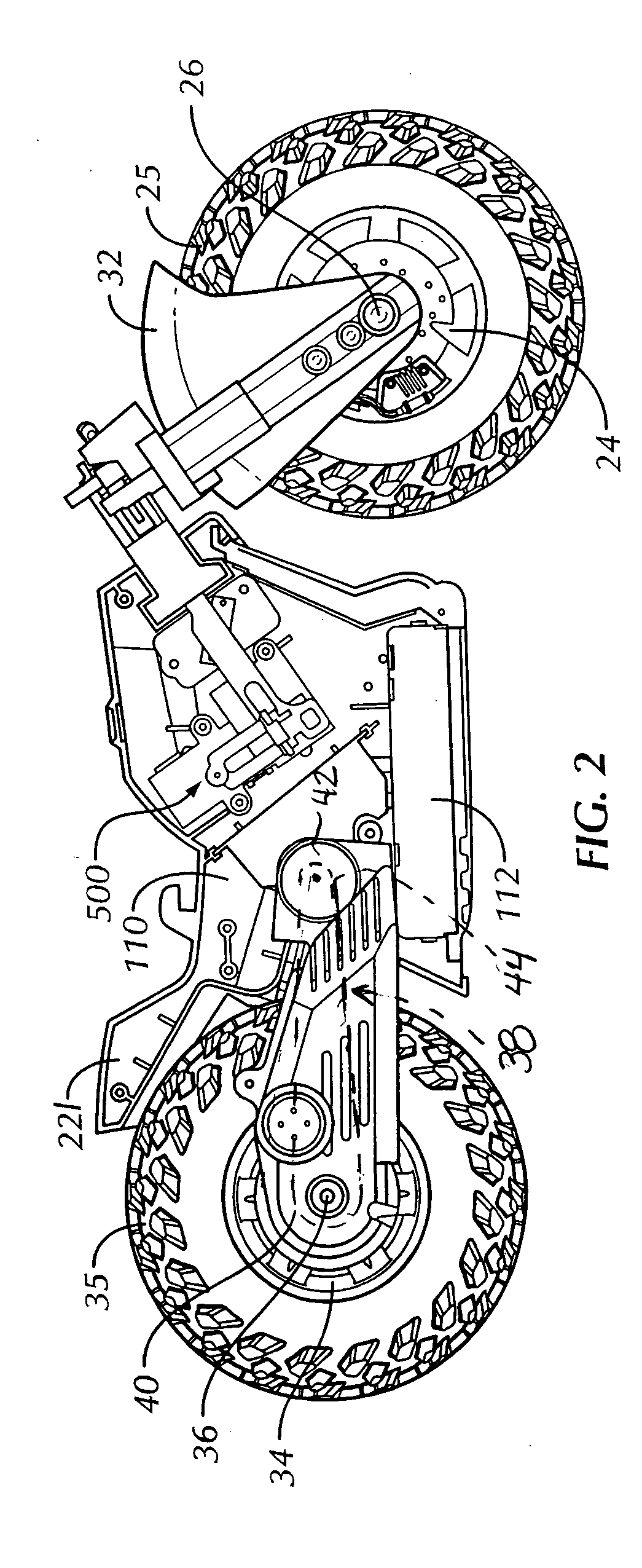 Remote-controlled motorcycle and method of counter-steering