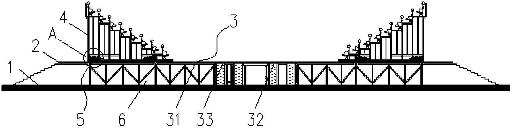 Stage capable of changing stage region and stage state by rotation of auditorium