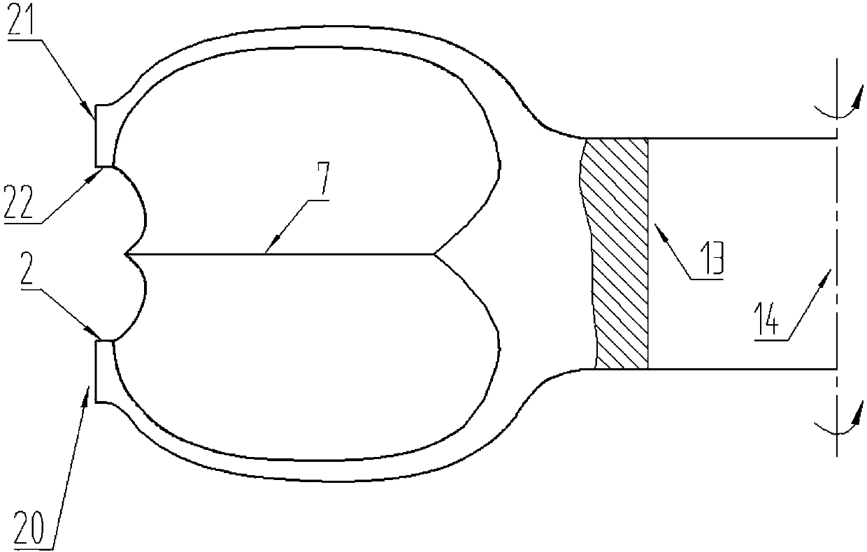 Outer circle measuring structure for impulse turbine model runner