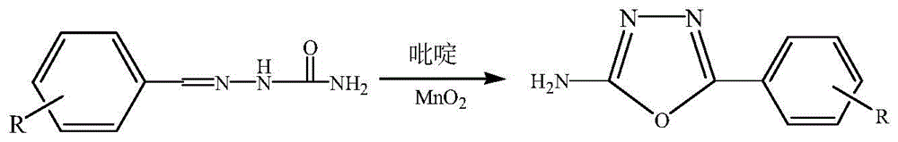 2-amido-5-substituted-1,3,4-oxadiazole as well as preparation method and application thereof