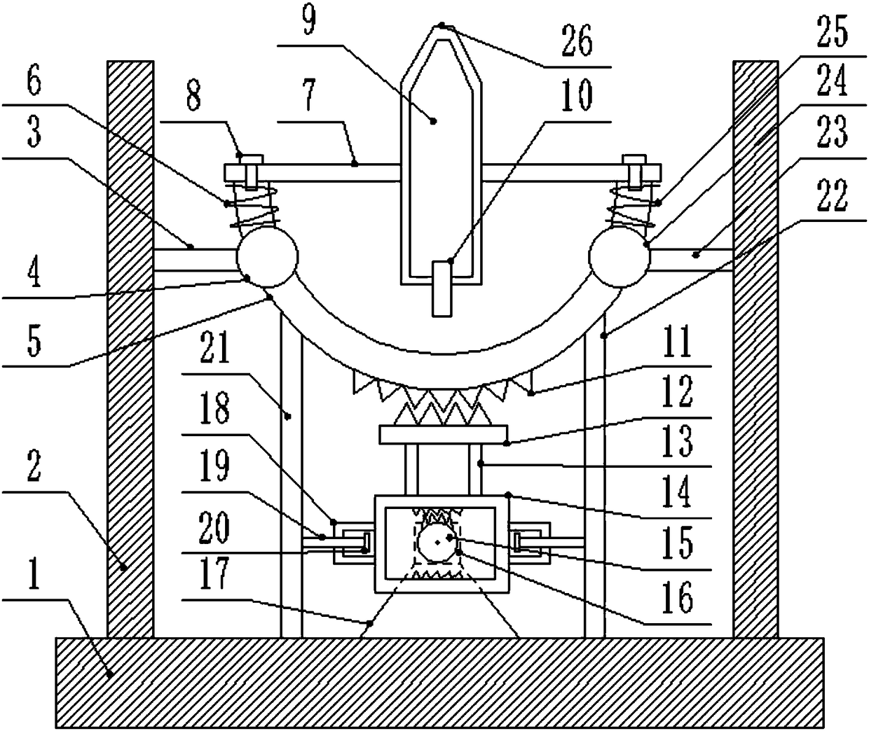 Fire extinguishing water gun oscillator controlled by incomplete gear