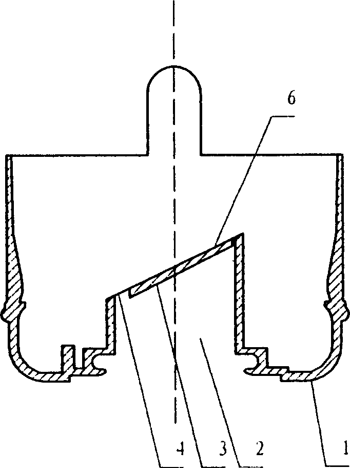 Malposition type bottle cover and mould core