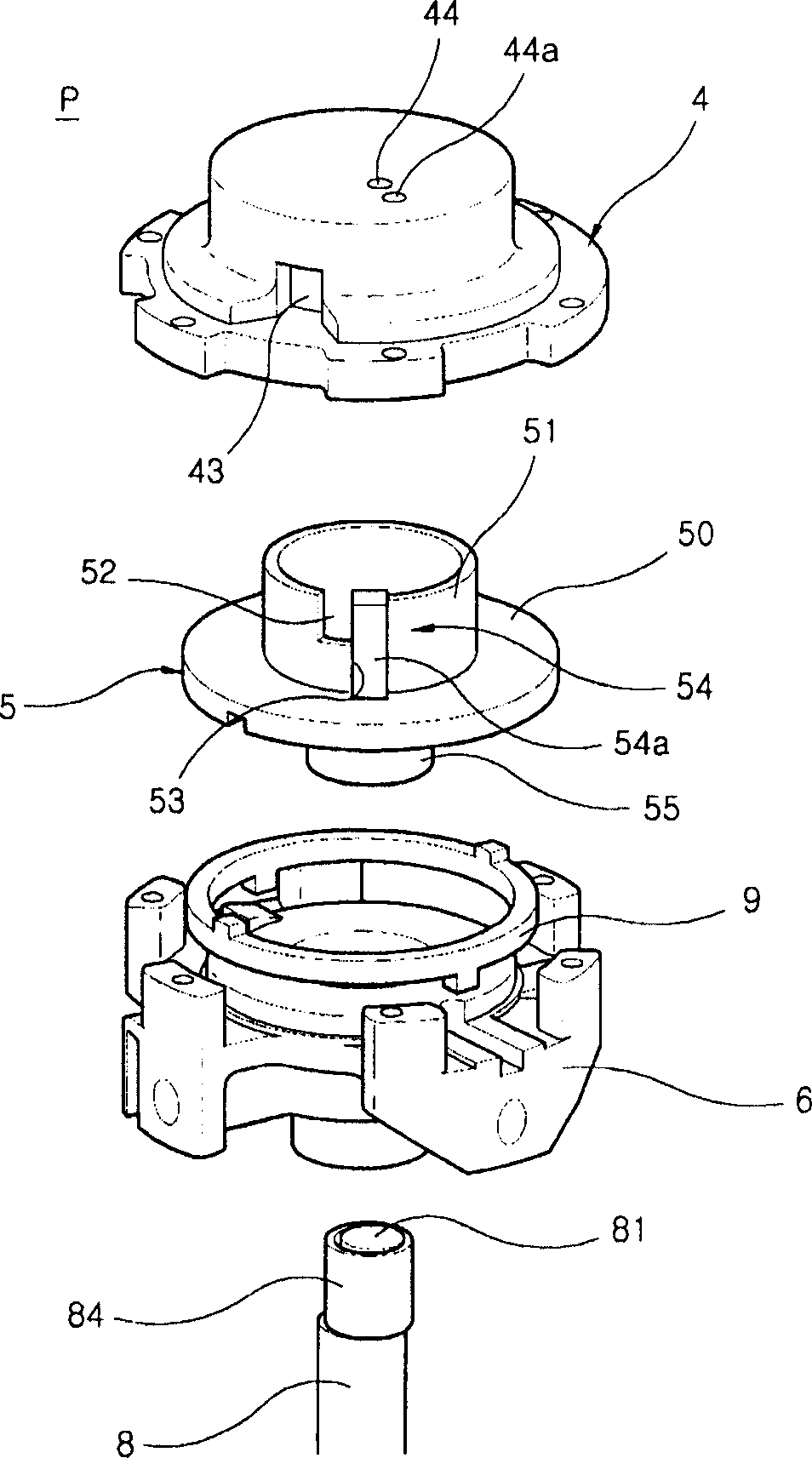 Compression unit of orbiting vane compressor