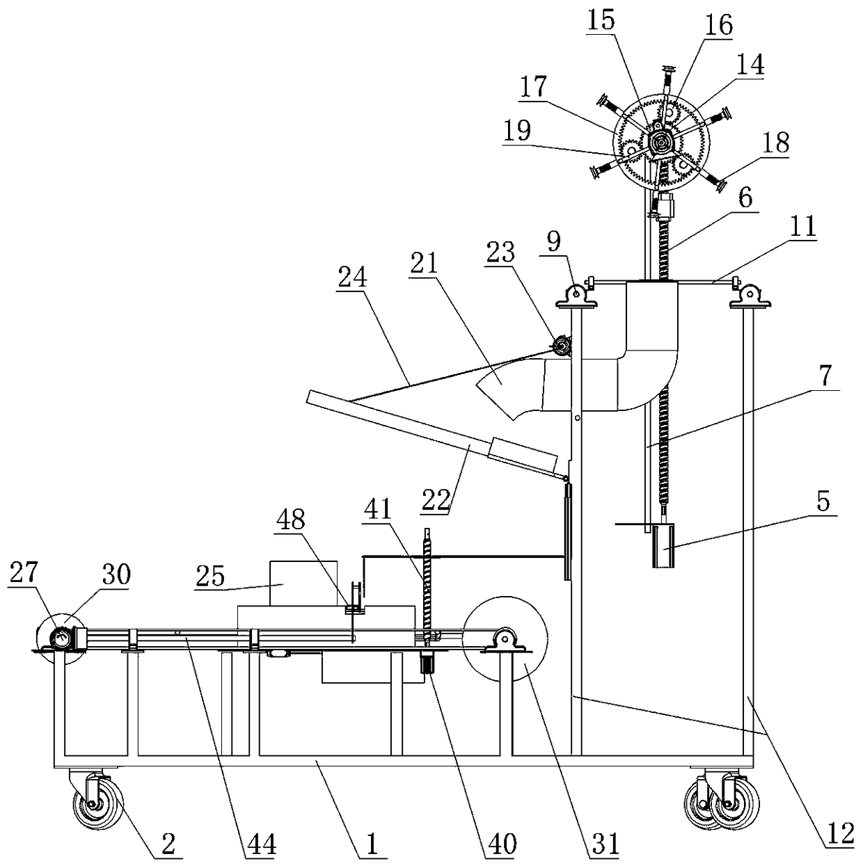 Abruption fruit picking and packing all-in-one machine