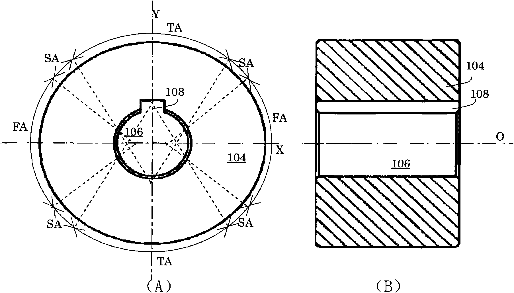 Flexural engage type gear device