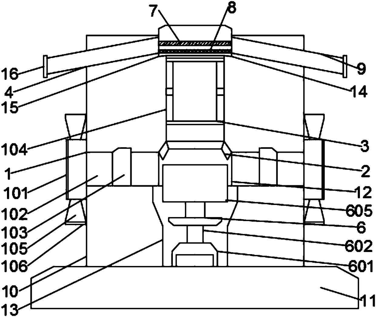 Household multilevel circulating type air purification device based on smart home