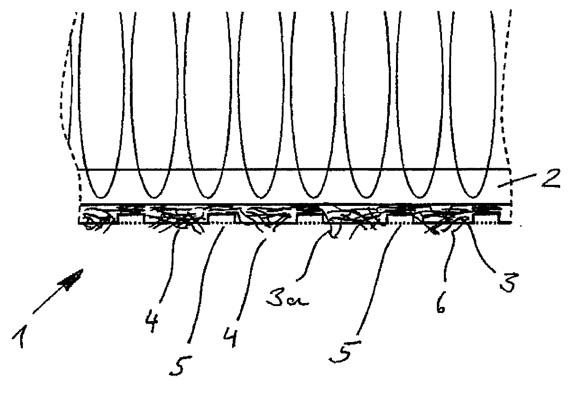 Anti-slip insert mat and method for producing said insert mat