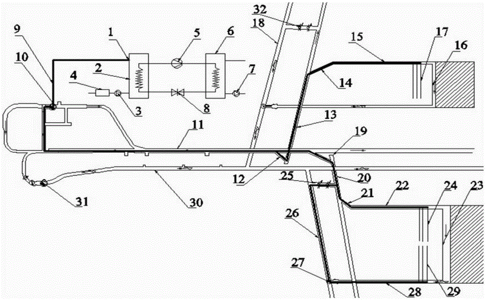 A method for cooling and cooling cogeneration coal seams by water injection