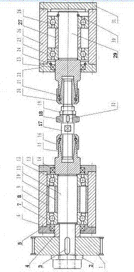 Quick-changing type hob main shaft of gear hobbing machine