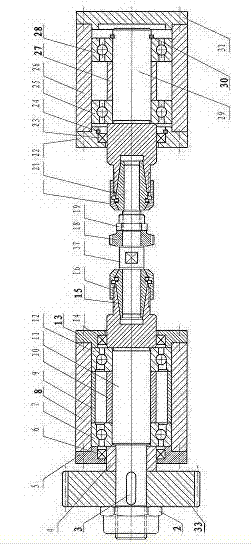 Quick-changing type hob main shaft of gear hobbing machine