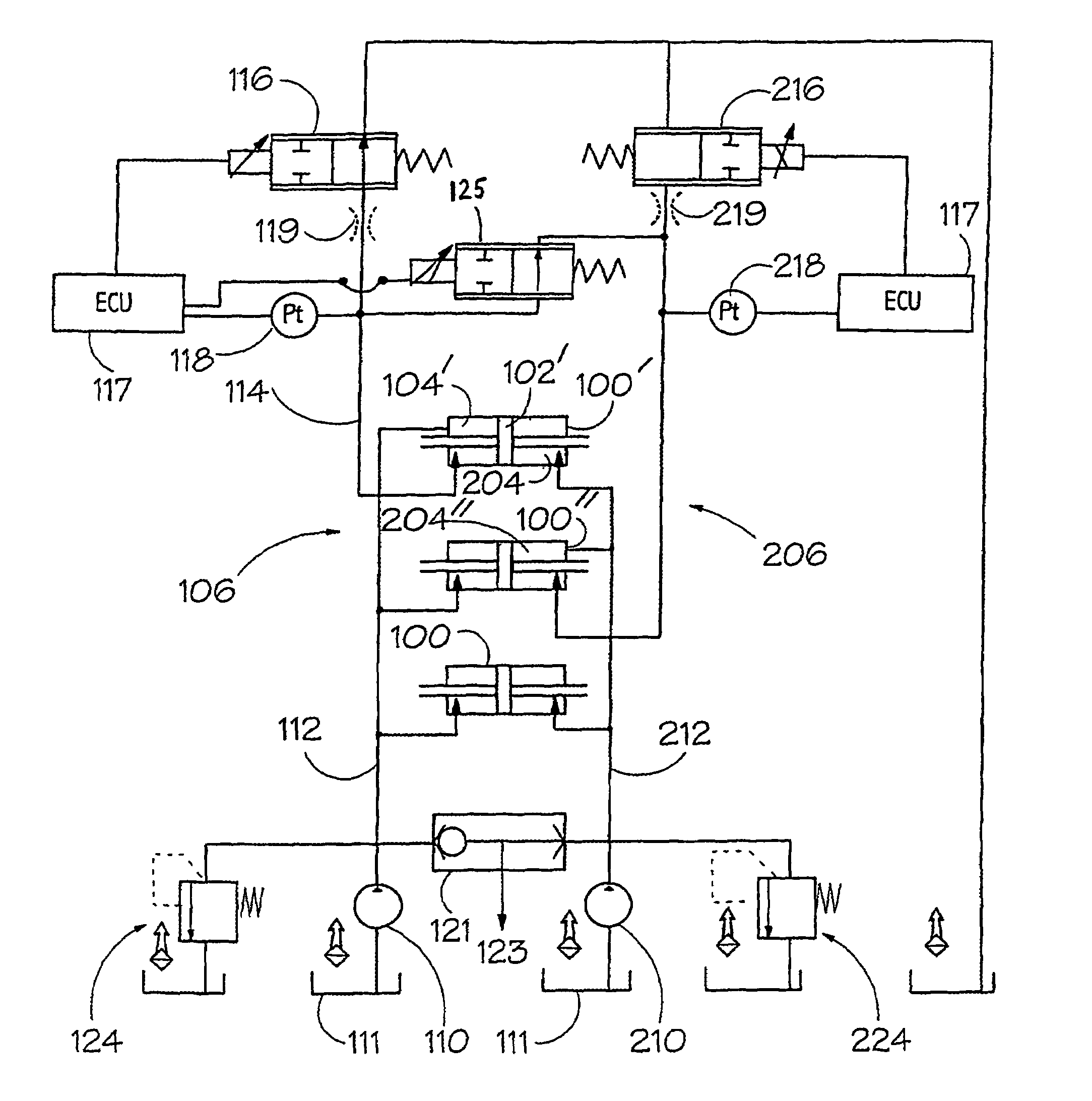 Hydraulic control circuit for a continuously variable transmission