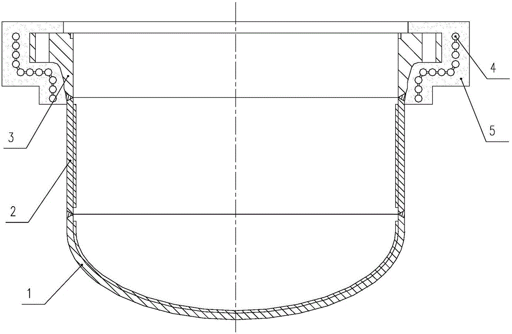 Pipe box loose lining structure and manufacturing method thereof