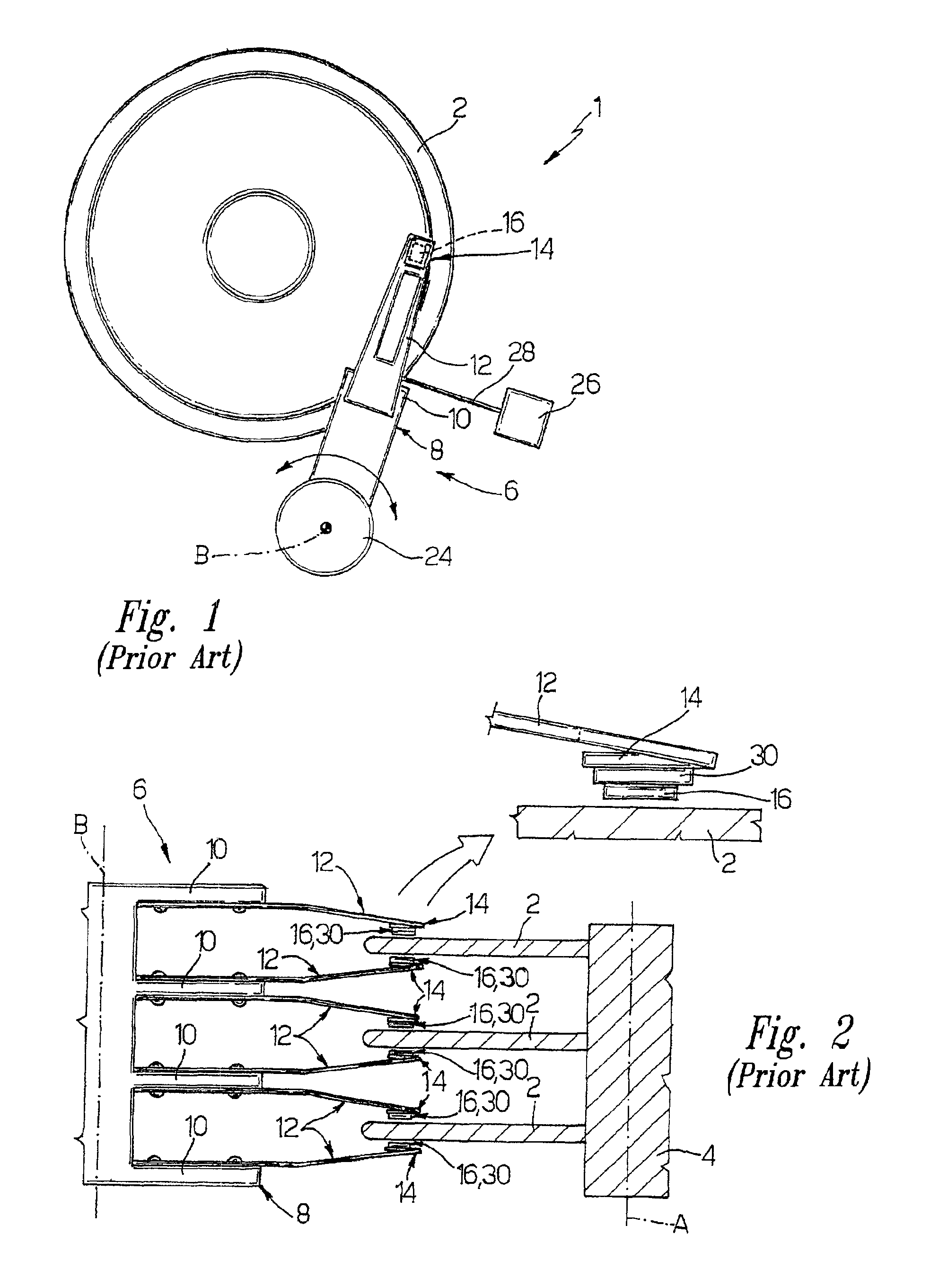 Read/write transducer for hard disk drives with optical position measuring system, and manufacturing process thereof