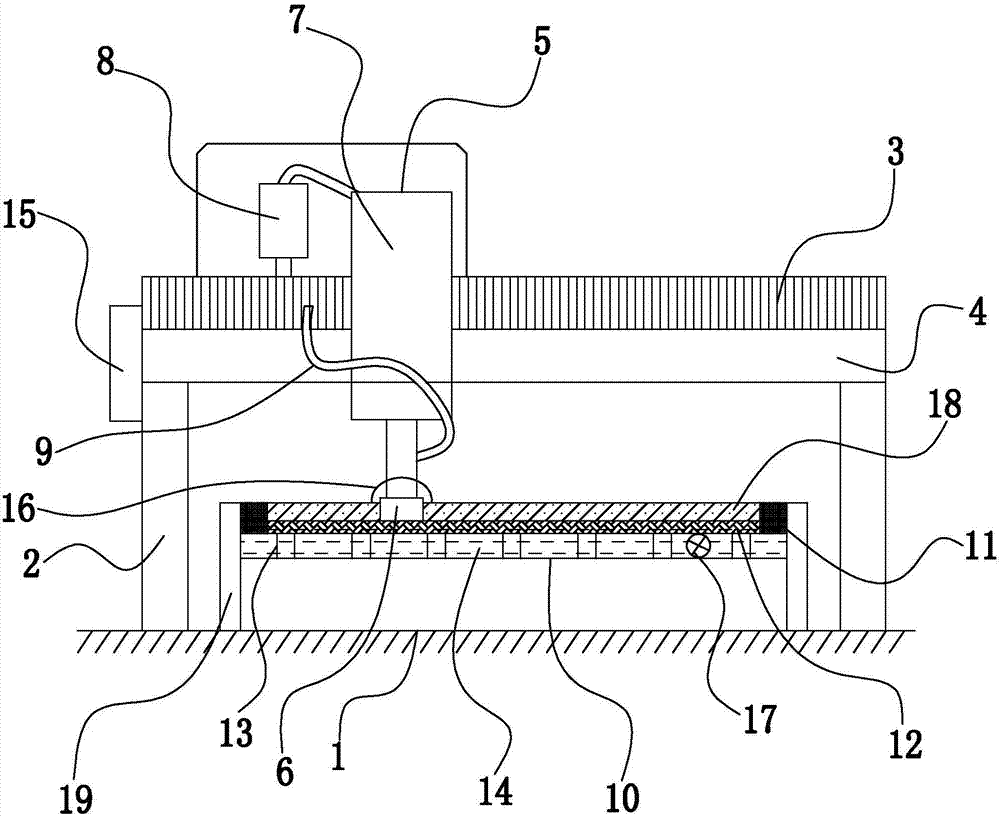 A high-pressure cutting and punching device for glass