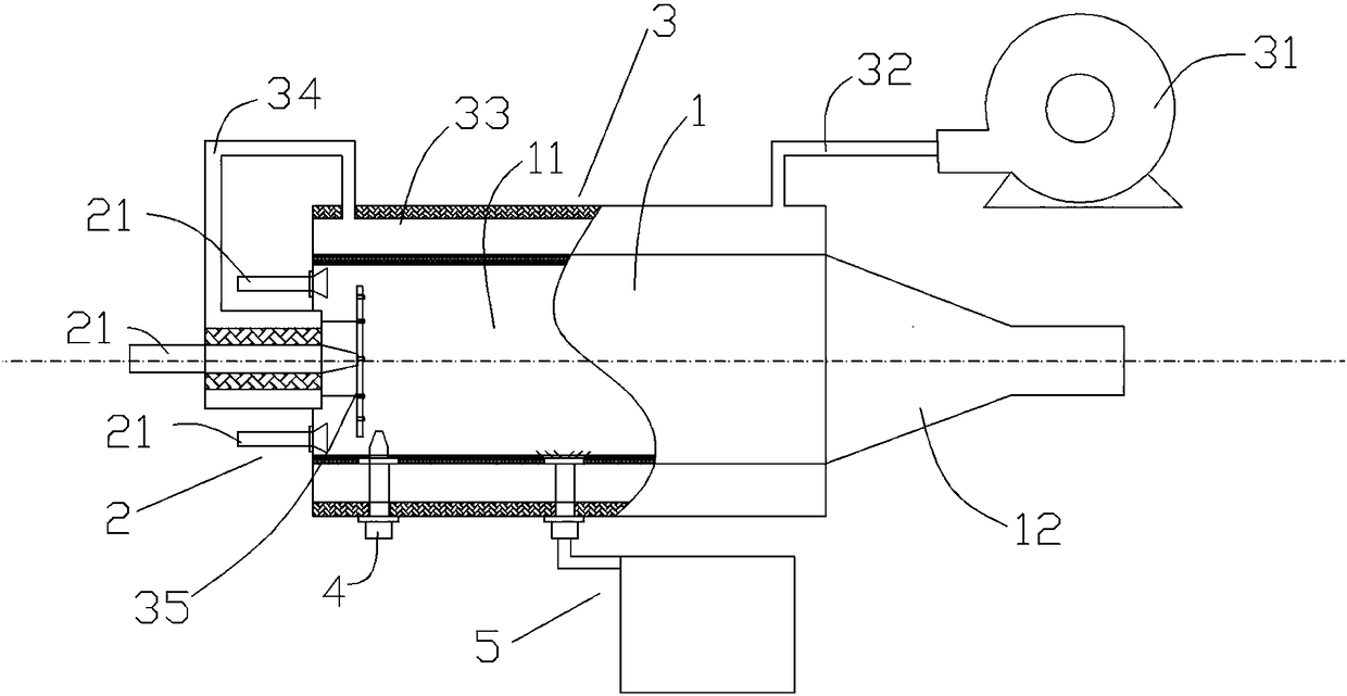 High-efficiency, energy-saving and environment-friendly pre-combustion burner