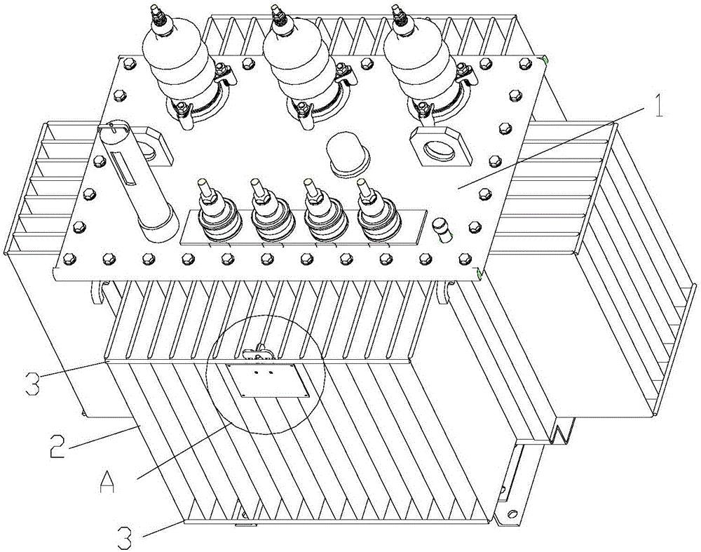 Method for installing nameplate of transformer and nameplate installation structure for transformer