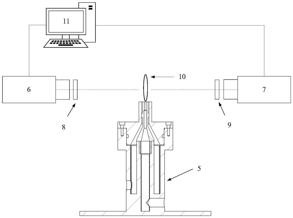 Measurement method of flame excited state particle radiation rate based on uniform light source