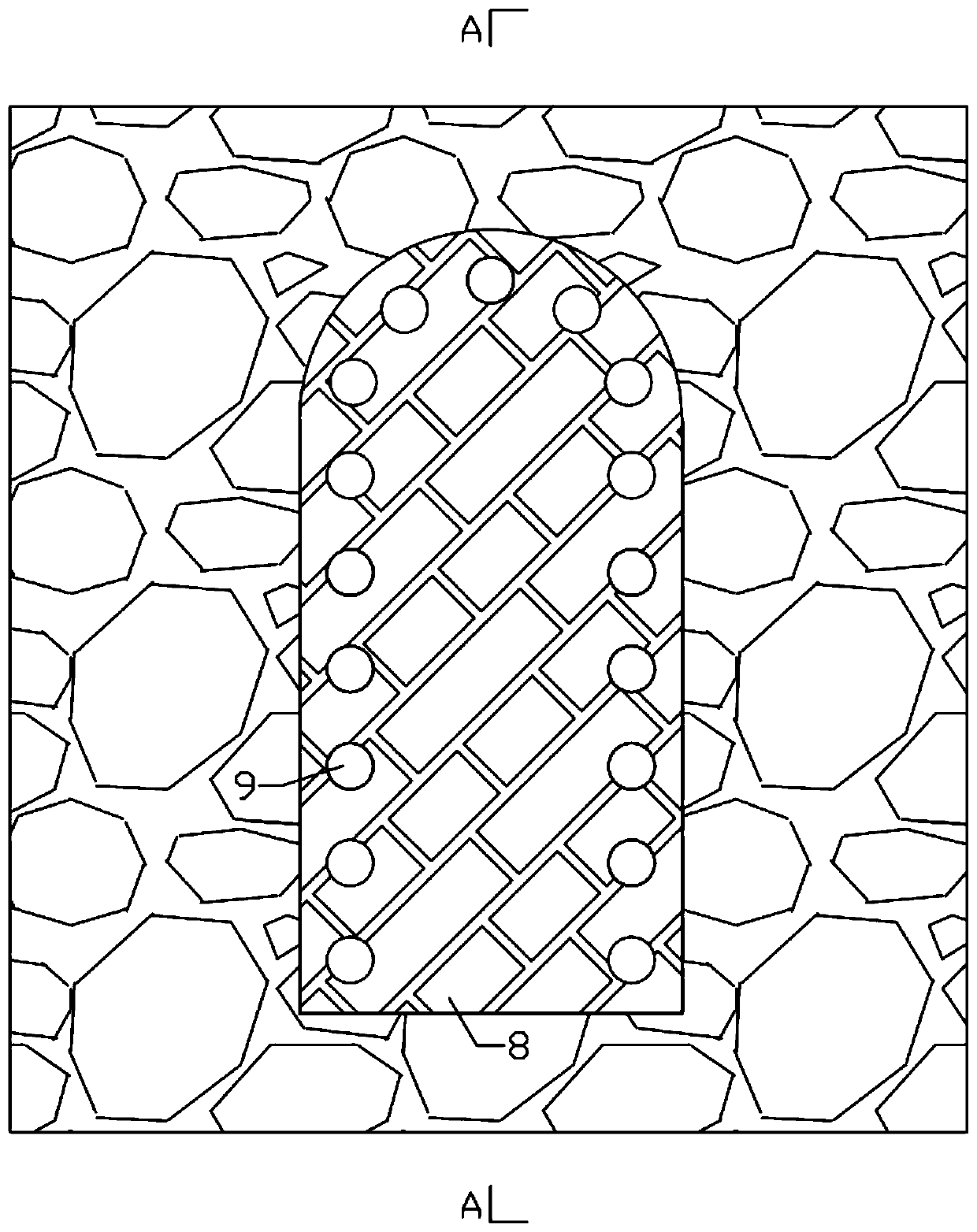 Rock pre-splitting method for mine rock roadway driving face