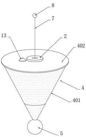 Multi-unit umbrella-shaped saturated falling-off type waste gas treatment device