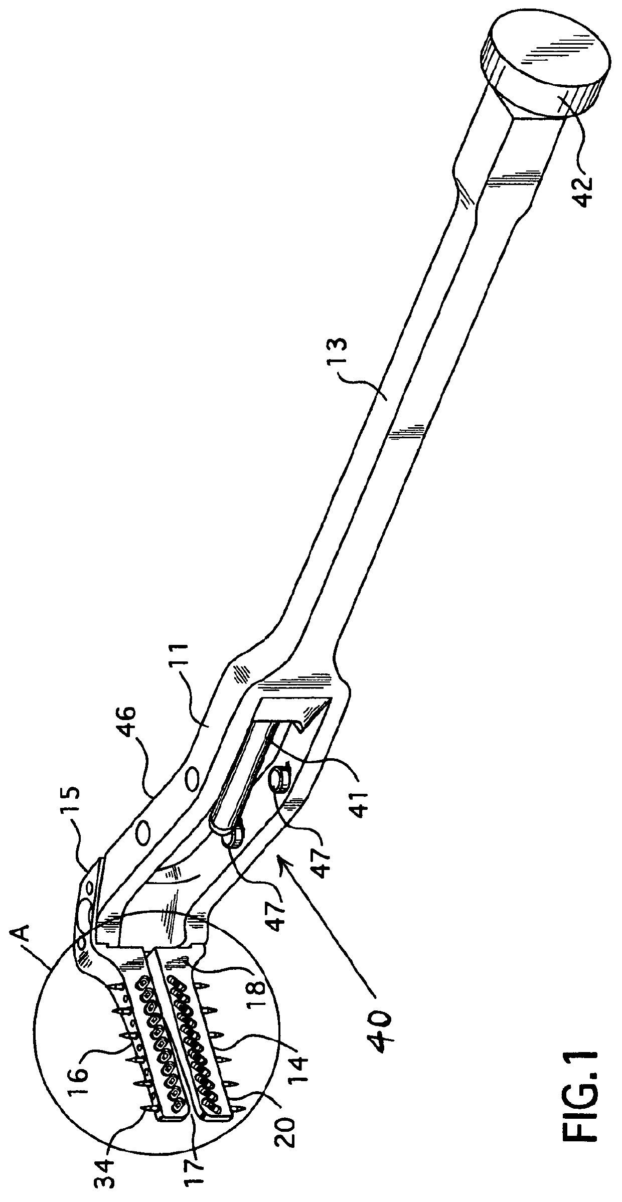 Stapling apparatus for performing anastomosis on hollow organs