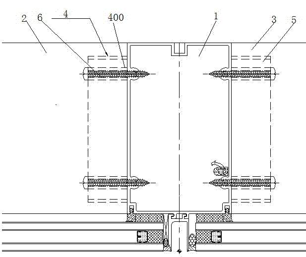 Curtain wall center-pillar beam connection method and connecting device