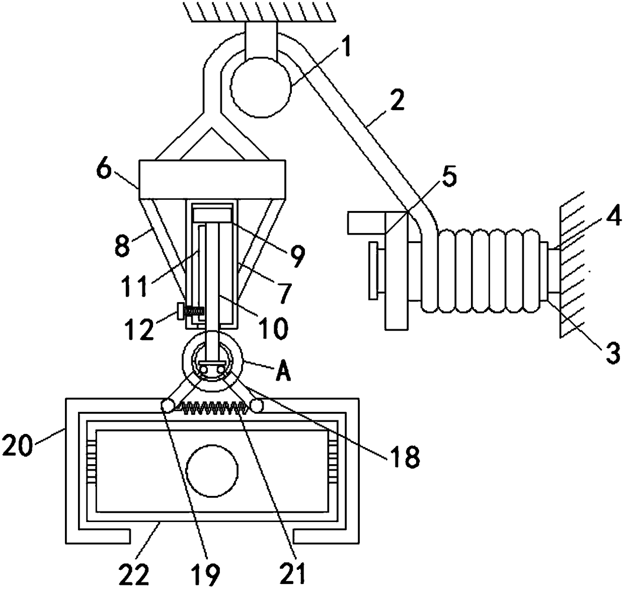 Projection device convenient to adjust height