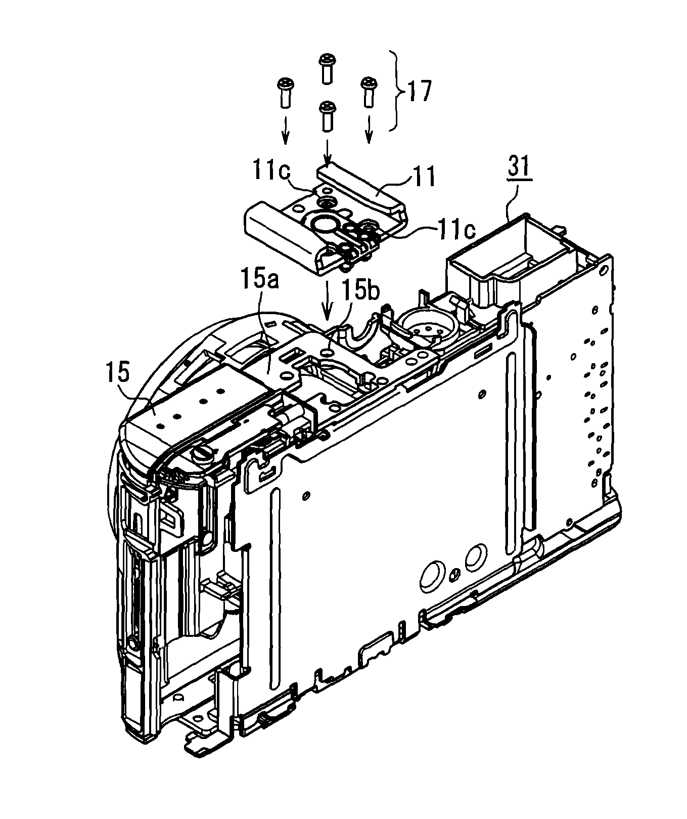 Camera casing including accessory shoe for allowing the attachment of various/plural external devices