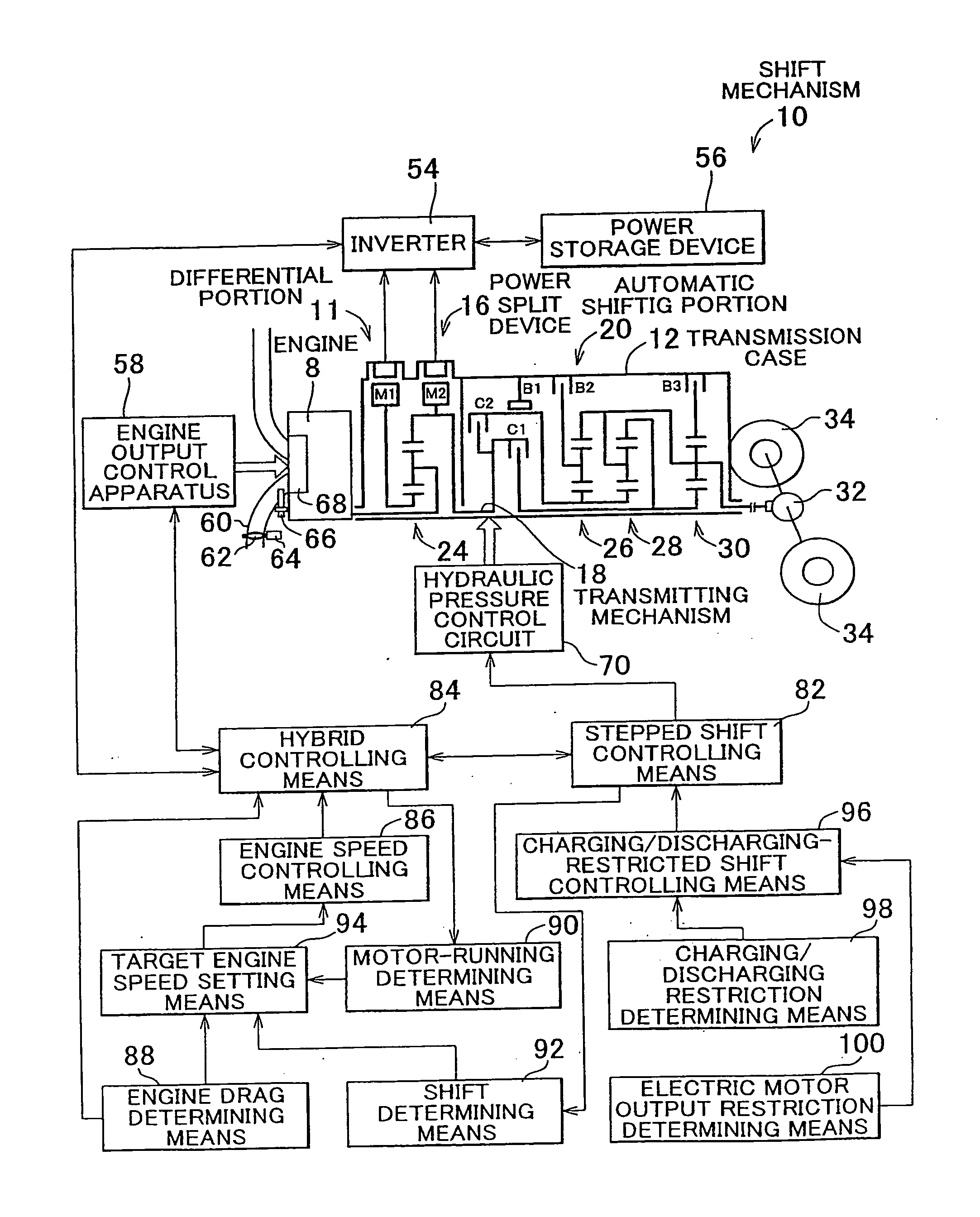 Control apparatus and control method for vehicular drive system