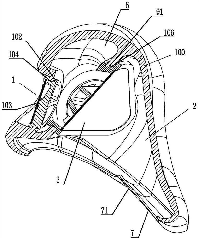 An evaporative nasal cavity inhalation nasal mask for treating respiratory tract