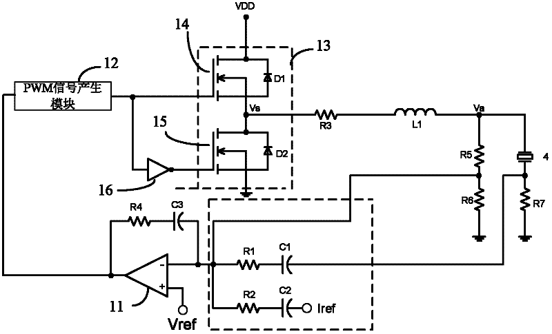 Piezoelectric ceramic driving power supply and driving method