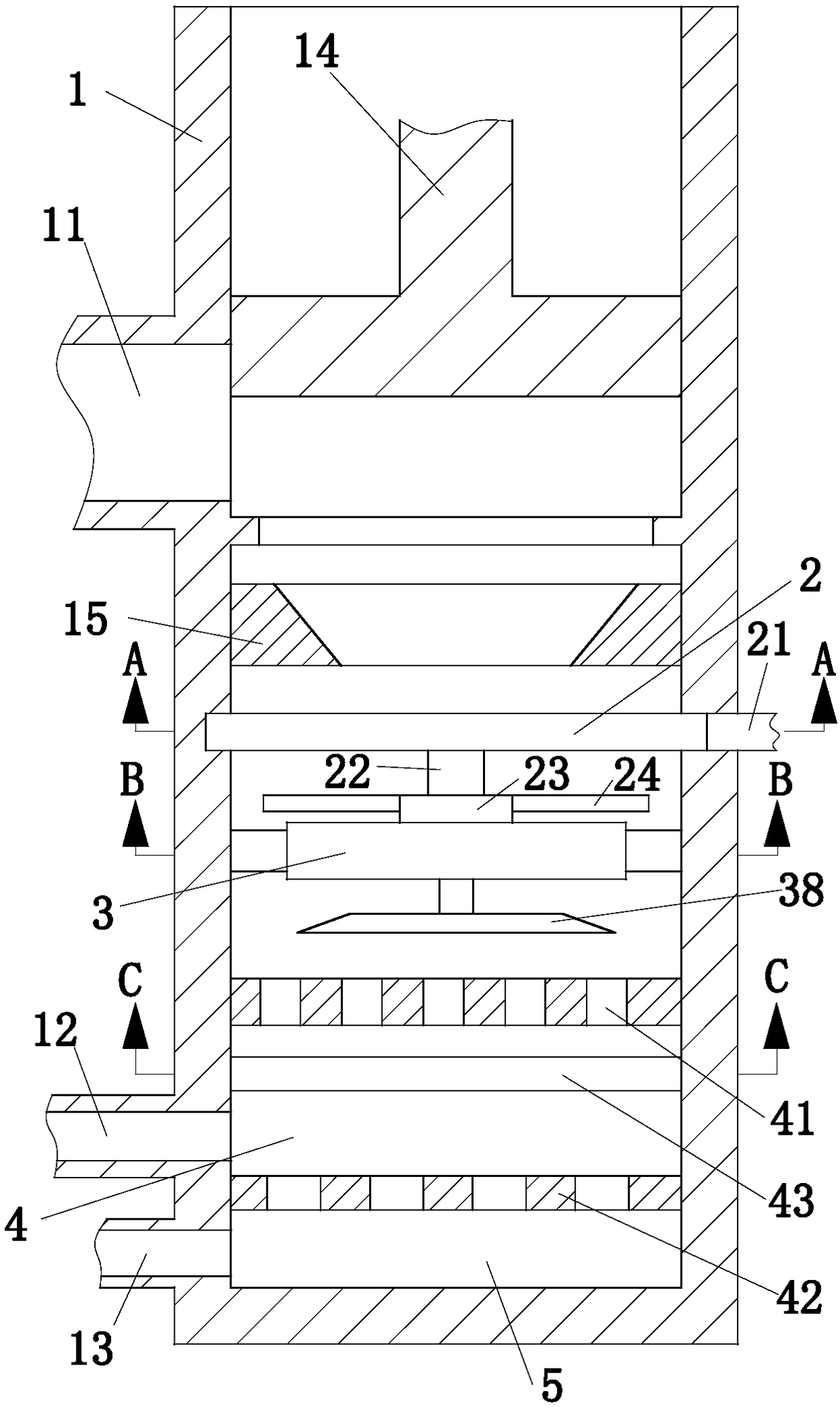 A municipal sewage oxidation treatment method