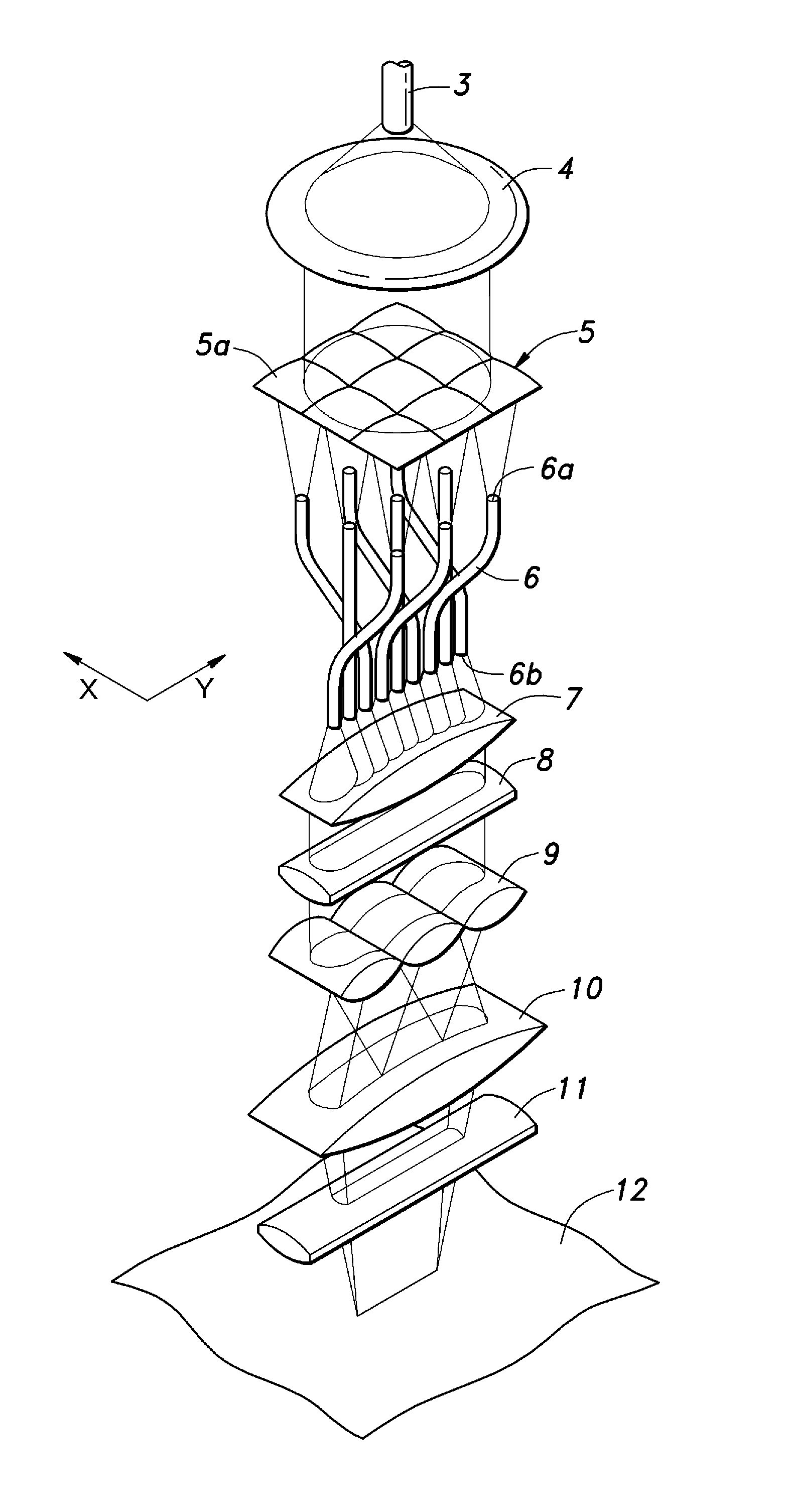 Laser optical system using optical fiber transmission