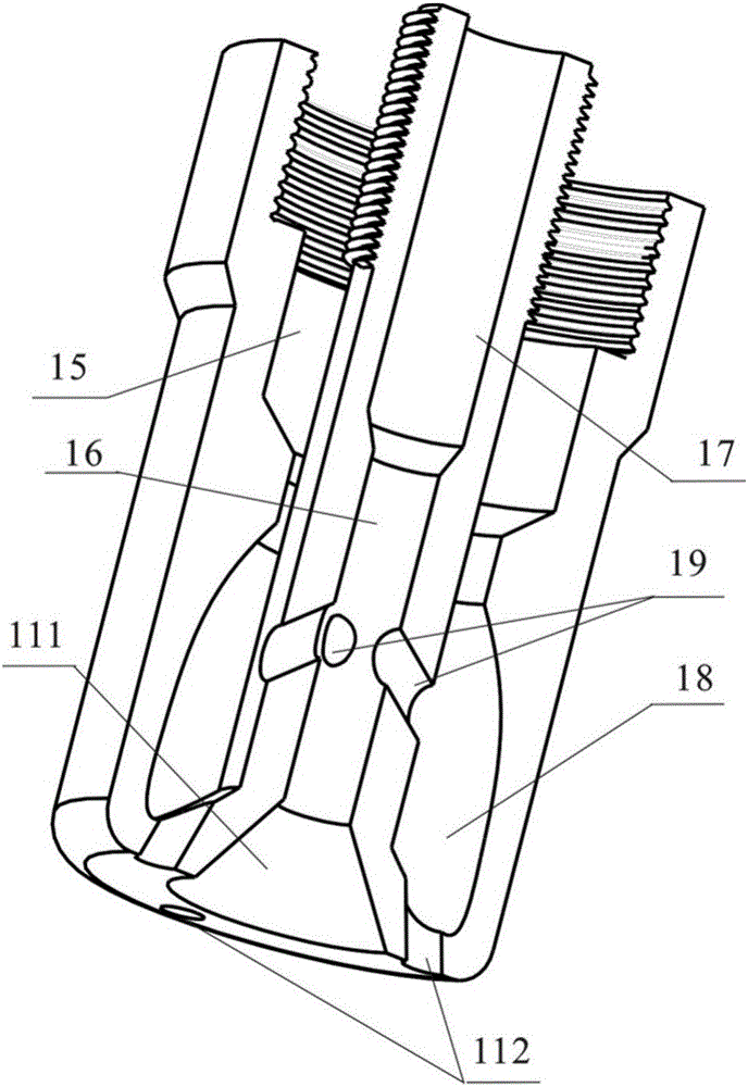 Drilling type continuous sand blasting device