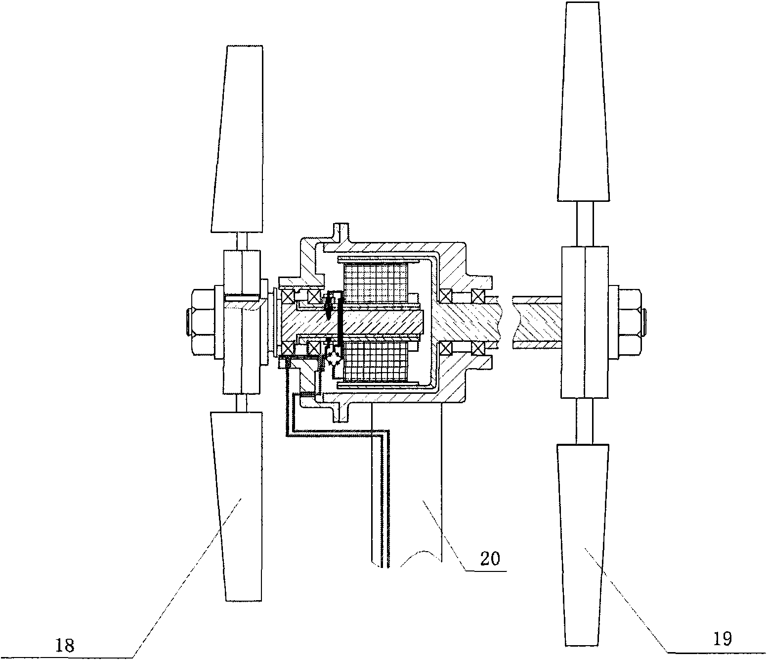 Direct-driven front and back wind wheel contra-rotating wind driven generator