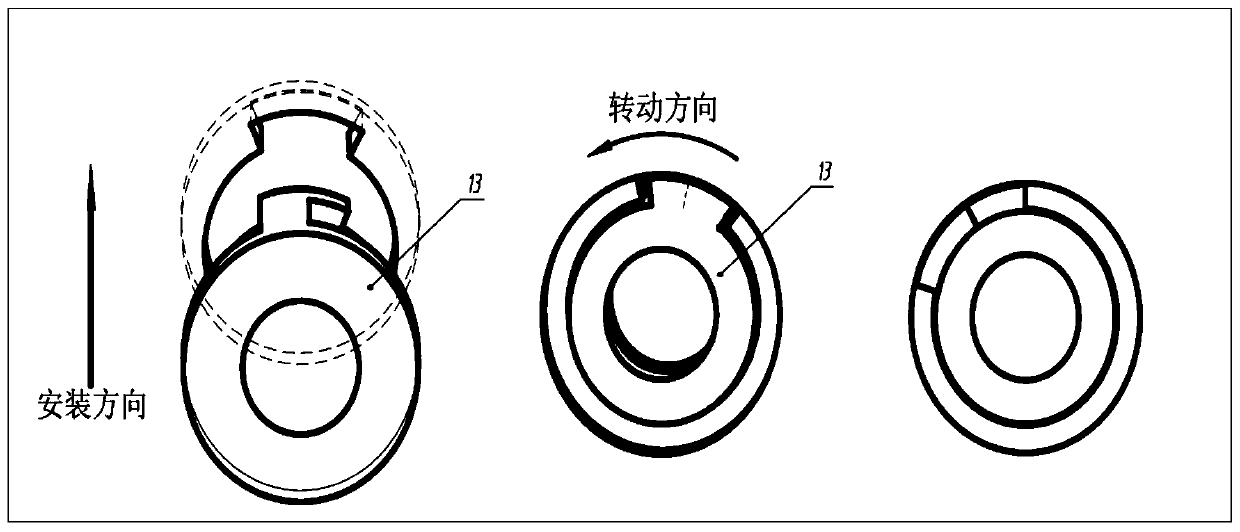 Friction type anti-loosening structure of underwater clamp connector